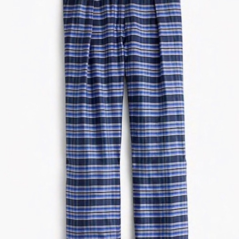 J. Crew Collection Cropped Pant in Yarn-Dyed Silk